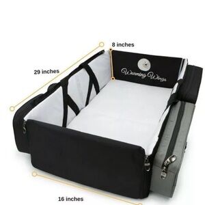 Used infant diaper bag, changing pad, bassinet